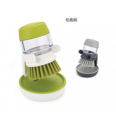 Kitchen Wash Tool Pot Dish Bowl  Good Grips Soap Dispensing Palm Brush Scrubber Cleaning Cleaner Gadget