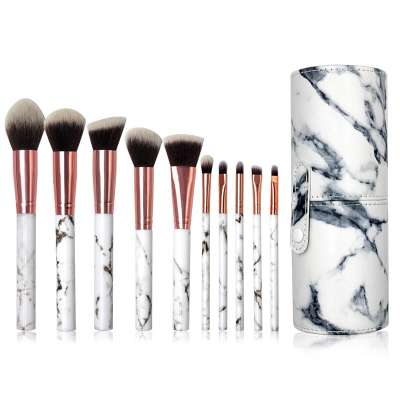 Premium 10pcs Makeup Brushes Set Synthetic Cosmetics Foundation Blending Blush Eyeliner Face Powder Make-up Brush Kit