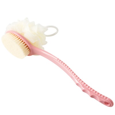 2019 Brand New Shower Body Brush Long Handle Bath Back Brush Loofah Sponge 2 in 1 Back Scrubber Handheld on a Stick for Body