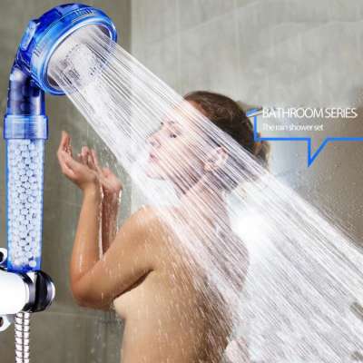 Ionic Shower Head High Pressure Water Saving 3 Mode Function Filtered Handheld High Temperature Resistant Showerhead